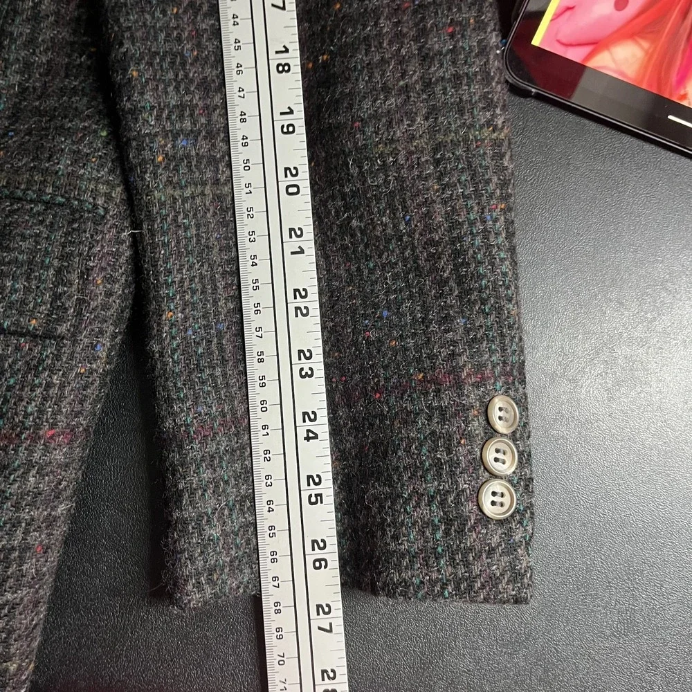 Jos. A. Bank Vintage Tweed Blazer Sport Coat 44L Multicolor 2-Button Single Vent